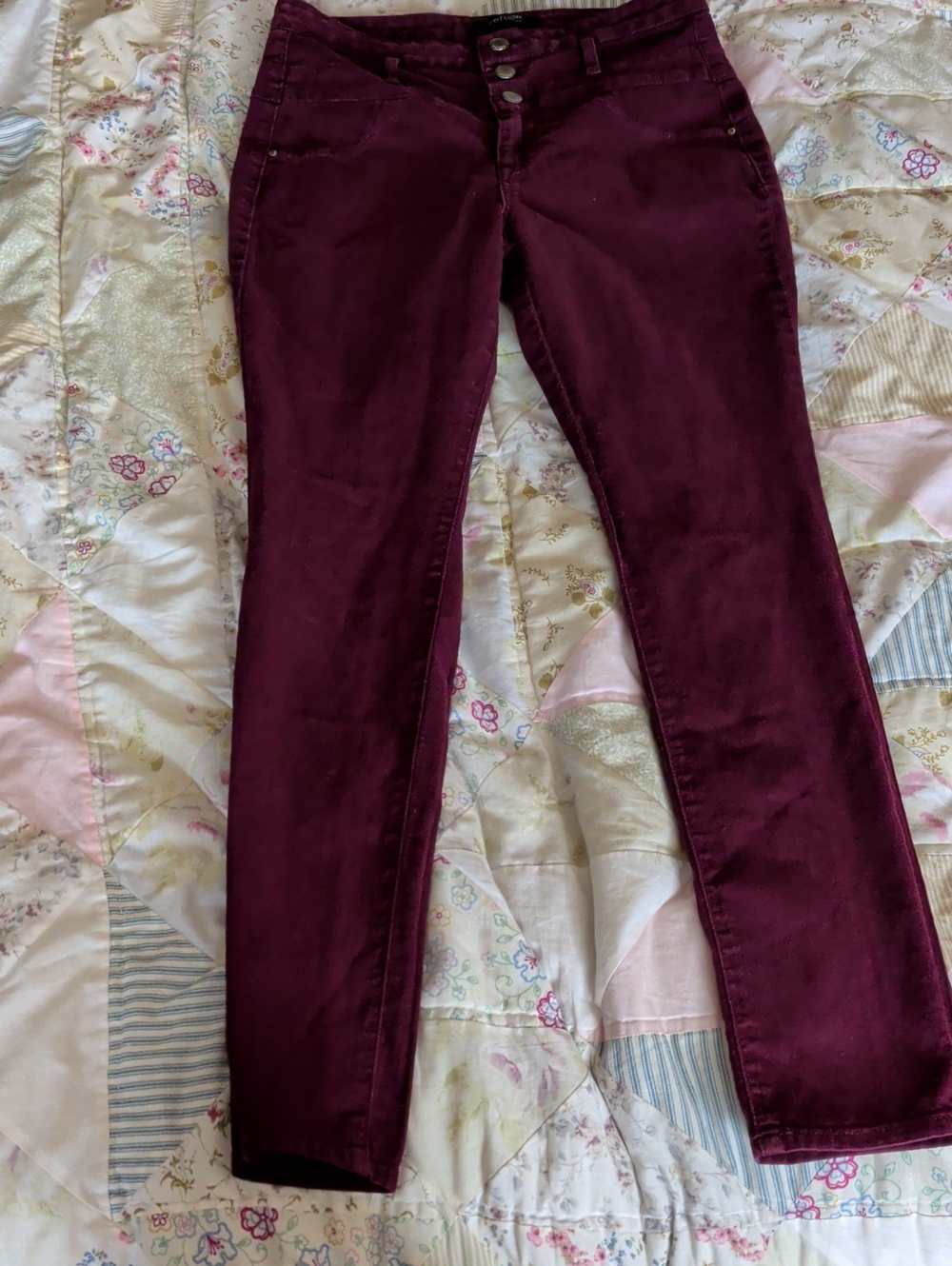 refuge Plum Skinny High-Rise Pants